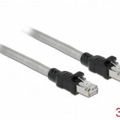 Cablu de retea RJ45 Cat.6A FTP cu izolatie metalica 3m Negru, Delock 80110