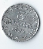 Moneda 3 mark 1922 A - Germania