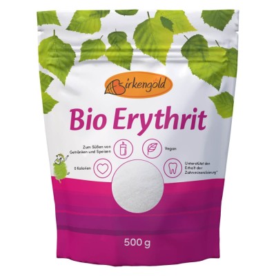 Erythritol indulcitor, bio, 500g, Birkengold foto