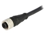 Conector M12 mamă Micro-Change, 5 pini, IP67, 2m cablu