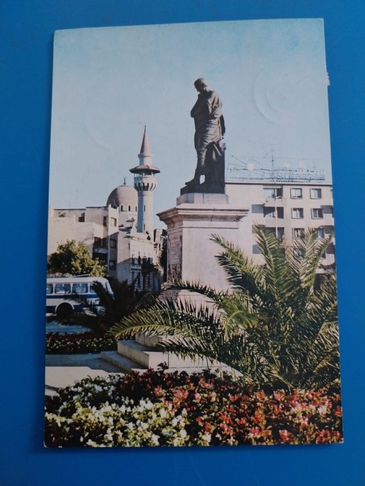 CPIB 23091 CARTE POSTALA - CONSTANTA. STATUIA LUI OVIDIU, CIRCULATA, 1971, STAMPILE, TIMBRU