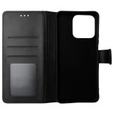 Husa Tip Carte Techsuit Neagra cu Stand Honor 200 Smart X7c, Protectie Magnetica, Piele Ecologica