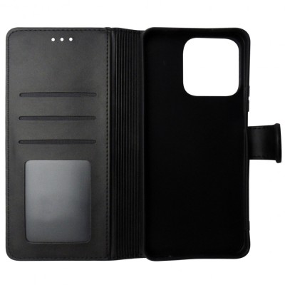 Husa tip carte cu stand si clapeta Techsuit neagra pentru Honor 200 Smart, X7c foto