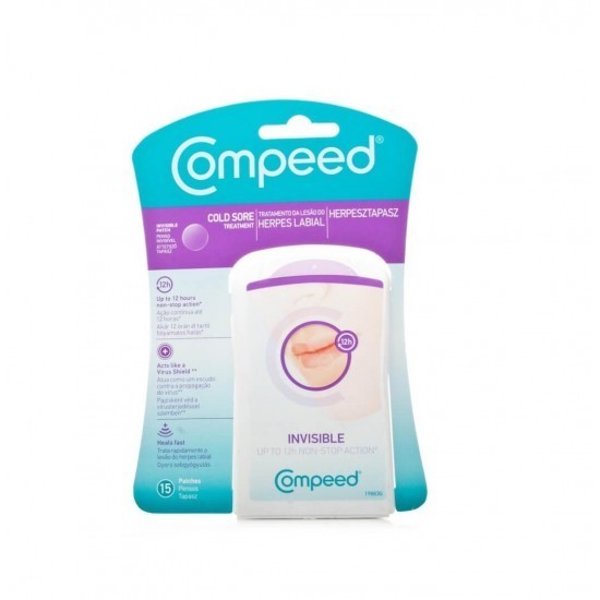 COMPEED&reg; Plasture discret pentru vindecarea herpesului bucal 15 bucăți