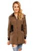 E800-8 Jacheta midi cu buzunare si dantela, M, M/L