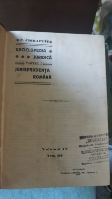 Enciclopedia Juridica vol IV - F.Ciorapciu foto