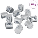 vidaXL Piulițe cilindrice 4500 pcs Argintiu M6 x 12 mm Metal 864429