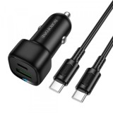Incarcator Auto Cu Cablu USB-C Borofone BZ34B Cloud, 20W, 3A, 1 x USB-A - 1 x USB-C, Negru
