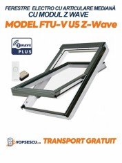 Fereastra electro cu articulare mediana, Fakro cu modul Z-WAVE Model FTU-V FTU-V U5 Z-Wave foto