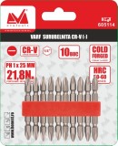 Varf Surubelnita Cr-V Cu Doua Capete Identice Pz2 - 65Mm / 10 Buc