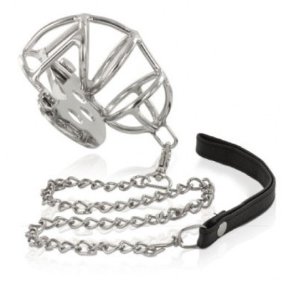 METAL HARD - METAL CHASTITY RING WITH STRAP foto