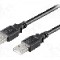 Cablu din ambele par&amp;#355;i, USB A mufa, USB 2.0, lungime 1.8m, negru, Goobay - 93593