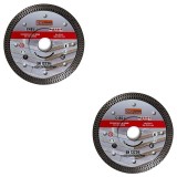 Cumpara ieftin Set 2 discuri diamantate turbo subtire, ceramica, taiere umeda si uscata, 125 mm/22.23 mm, Richmann Exclusive