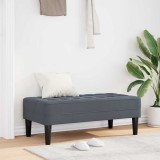 vidaXL bancă Gri &icirc;nchis 113 x 57 x 39 cm Catifea