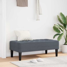 vidaXL bancă Gri &icirc;nchis 113 x 57 x 39 cm Catifea 42001948