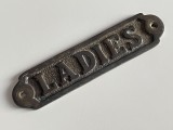 Placă vintage LADIES din bronz, jumatatea secolului 20