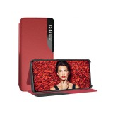 Husa tip carte compatibila samsung galaxy a55 5g, stand view, red