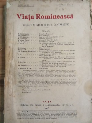 H. Viața Rom&amp;acirc;nească 1908 foto