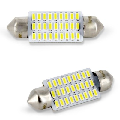 Led bec T10x39 27x4014 alb rece foto