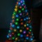 Brad artificial iluminat LED si fibra optica multicolor, inaltime 180 cm