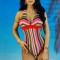 SW2351-100 Costum de baie intreg cu print multicolor in dungi
