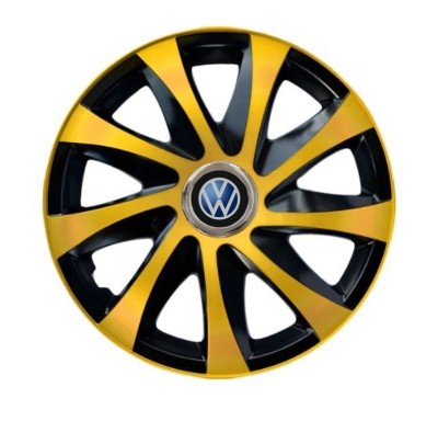 Set 4 capace roti Drift extra gold R15 pentru gama auto VW foto