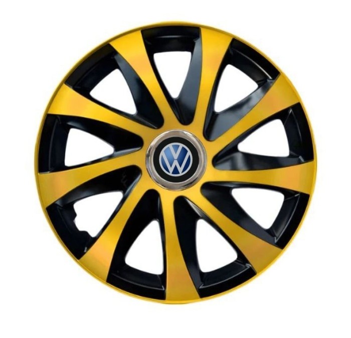 Set 4 capace roti Drift extra gold R15 pentru gama auto VW