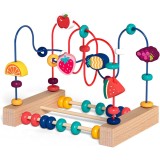 Jucarie din Lemn Montessori, Flippy, Labirint Motricitate cu Abac si Animalute, Rollercoaster pentru Copii, Educativ, Dezvoltarea Abilitatilor Motorii