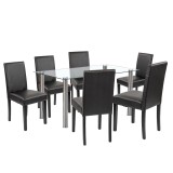 Set de masă Cadiz 6 1 alb-negru