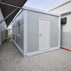 Container 12-18mp tip birou, pentru locuit, șantier, sanitar monobloc 6x3x3m