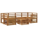 vidaXL Set de canapele de exterior 7 pcs natural Lemn Solid de Acacia 3384085