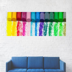Tablou Canvas, Creioane cerate colorate - 90 x 225 cm foto