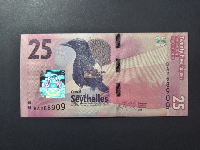 SEYCHELLES 25 RUPII 2016 UNC