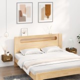 Set 2 Noptiere Perete Gossi, Stejar Afumat, 35x35x20 cm, Montaj Suspendat, Design Modern, PAL