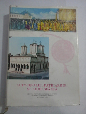 AUTOCEFALIE, PATRIARHIE, SLUJIRE SFANTA - MOMENTE ANIVERSARE IN BISERICA ORTODOXA ROMANA, 1995 - SFANTUL SINOD - (autograf si dedicatie Teoctist) foto