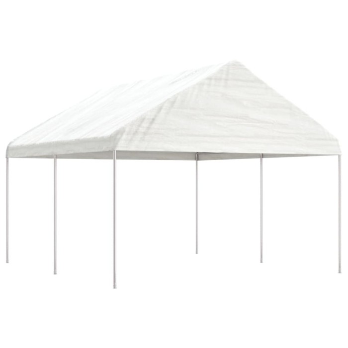 Gossi foisor cu acoperis, alb, 4,46x4,08x3,22 m, polietilena