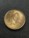 B 11 Moneda 10 Centavos 1992 Argentina