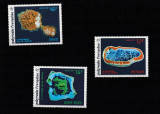 Polynesia 1992-Imagini satelit din Tahiti,Mataiva,Bora-Bora,serie 3,MNH,Mi.605-7, Spatiu, Nestampilat