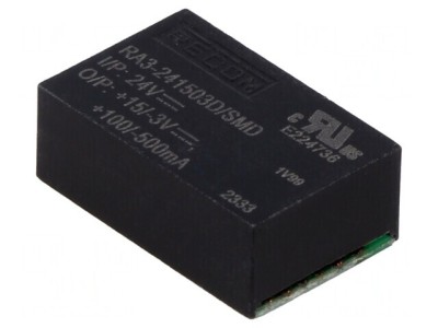 Convertor DC/DC 3W 24V la 15V și -3V SMD RA3 foto