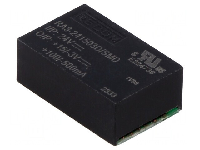 Convertor DC/DC 3W 24V la 15V și -3V SMD RA3