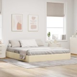 Cumpara ieftin Cadru de pat otoman cu depozitare Creme 160 x 200 cm tesatura