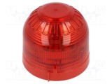 Semnalizator luminos cu lumină flash roșie KLAXON SIGNALS Sonos 10-60V DC IP21