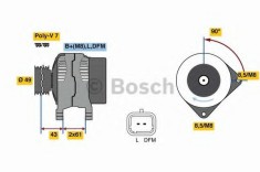 Generator / Alternator RENAULT MEGANE II (BM0/1, CM0/1) (2002 - 2011) BOSCH 0 986 080 330 foto