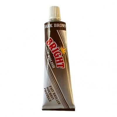 Crema pantofi Bright, maro inchis, tub foto