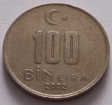 Turcia , 100 Lira 2002