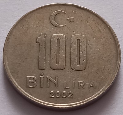 Turcia , 100 Lira 2002 foto