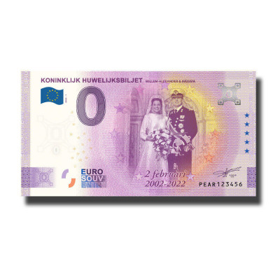 !!! 0 EURO SOUVENIR - OLANDA , NUNTA REGALA 20 ANI - 2022.1 - UNC foto