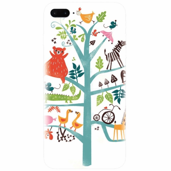 Husa silicon pentru Apple Iphone 7 Plus, Tree