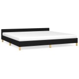 Cumpara ieftin Cadru de pat fara saltea, negru, 200x200 cm, textil