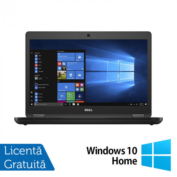 Laptop Refurbished DELL Latitude 5480, Intel Core i5-6300U 2.40GHz, 8GB DDR4, 256GB SSD, 14 Inch Full HD Touchscreen, Webcam + Windows 10 Home NewTech